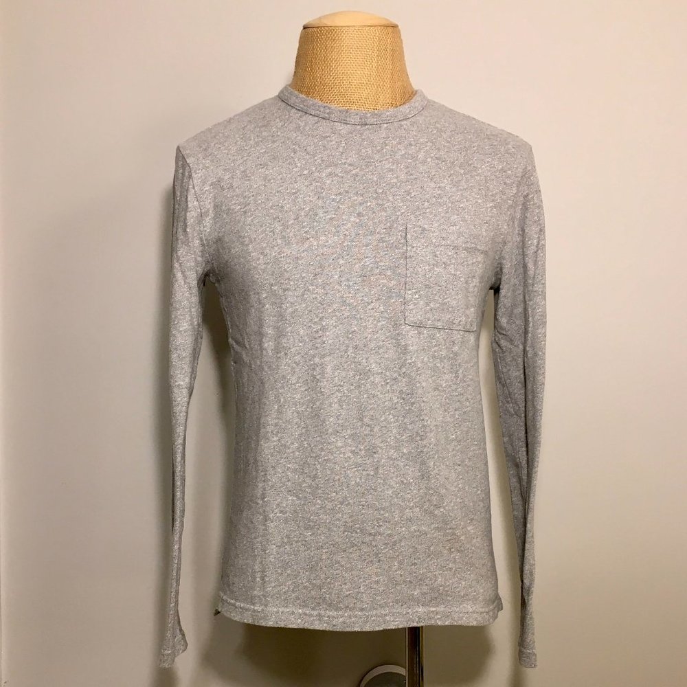 J. CREW | Long-sleeve pocket t-shirt | Light Grey